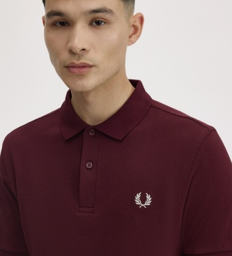 Fred Perry Polo liso bordô