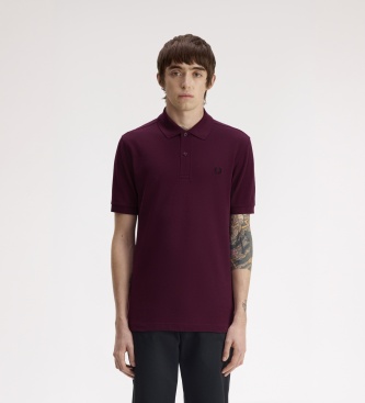 Fred Perry Polo liso granate grená