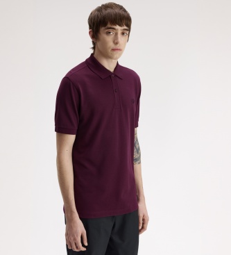 Fred Perry Polo liso granate grená
