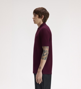 Fred Perry Polo liso granate grená