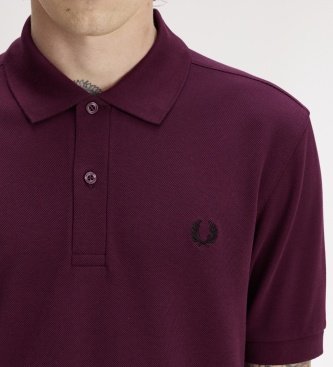 Fred Perry Polo liso granate grená