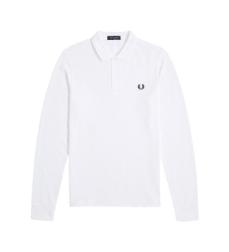 Fred Perry Polo liso de manga comprida branco