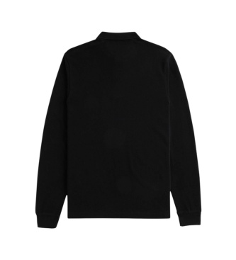 Fred Perry Polo liso de manga comprida preto