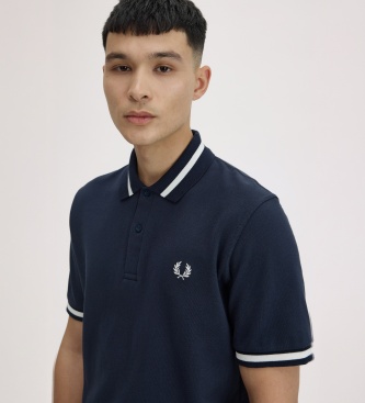 Fred Perry Polo Single Tipped England azul-marinho