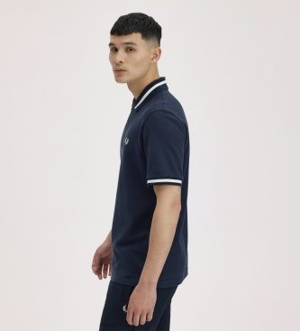 Fred Perry Polo Single Tipped England azul-marinho
