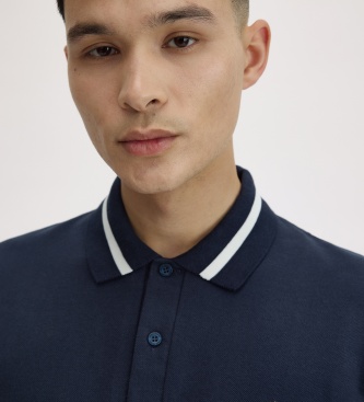 Fred Perry Polo Single Tipped England azul-marinho