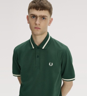 Fred Perry Polo Single Tipped England verde