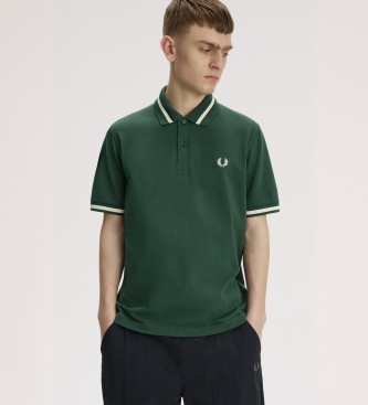 Fred Perry Polo Single Tipped England verde