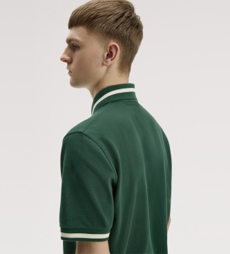 Fred Perry Polo Single Tipped England verde