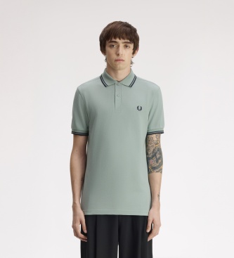 Fred Perry Polo Twin Tipped verde claro