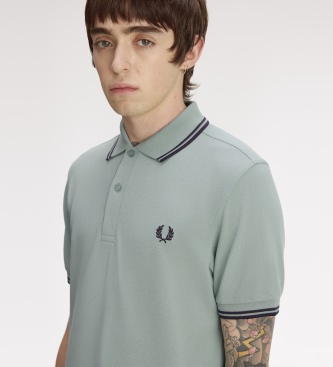 Fred Perry Polo Twin Tipped verde claro