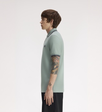 Fred Perry Polo Twin Tipped verde claro