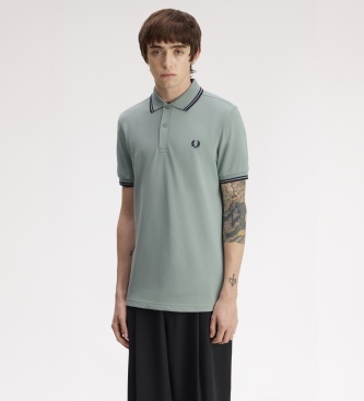 Fred Perry Polo Twin Tipped verde claro