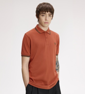 Fred Perry Polo Twin Tipped laranja