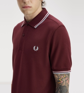 Fred Perry Polo Twin Tipped bordô