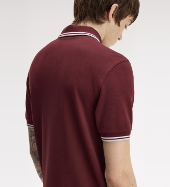 Fred Perry Polo Twin Tipped bordô
