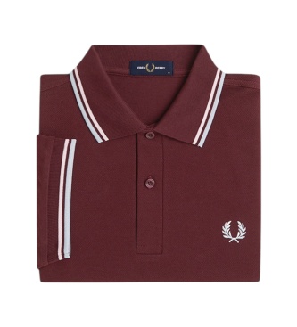 Fred Perry Polo Twin Tipped bordô