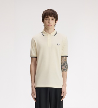 Fred Perry Polo Twin Tipped bege