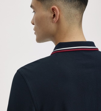 Fred Perry Twin Tipped polo med lange ærmer i marineblå
