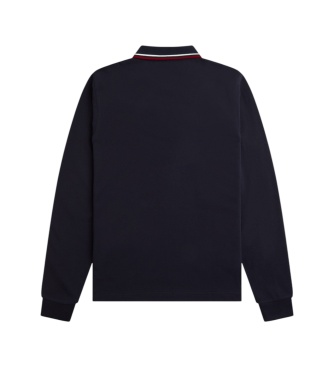 Fred Perry Twin Tipped polo med lange ærmer i marineblå