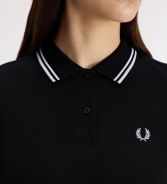 Fred Perry Polo Twin Tipped de manga comprida preto