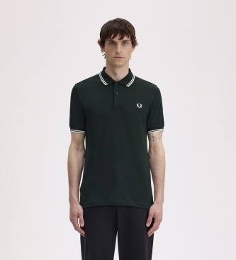 Fred Perry Polo Twin Tipped verde