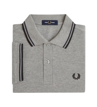 Fred Perry Polo Twin Tipped cinza aço