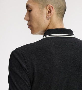 Fred Perry Polo Twin Tipped cinza carvão