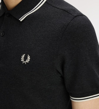 Fred Perry Polo Twin Tipped cinza carvão