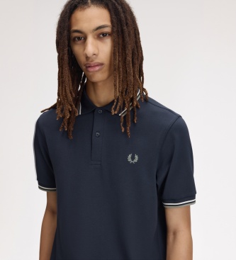 Fred Perry Polo Twin Tipped grigio militare scuro