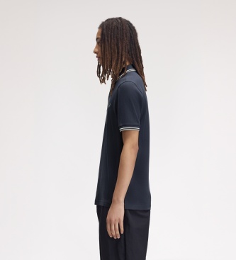 Fred Perry Polo Twin Tipped grigio militare scuro