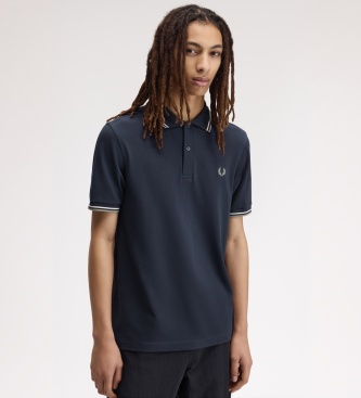 Fred Perry Polo Twin Tipped grigio militare scuro