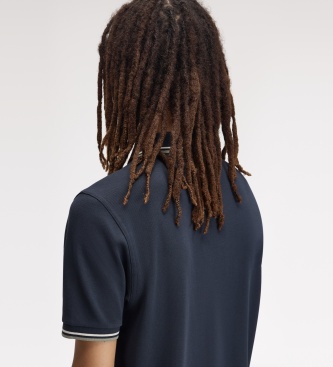 Fred Perry Polo Twin Tipped grigio militare scuro