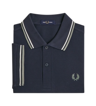 Fred Perry Polo Twin Tipped grigio militare scuro