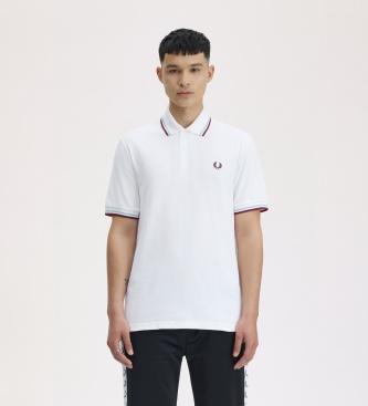 Fred Perry Polo Twin Tipped Inglaterra branco