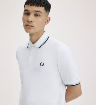 Fred Perry Polo Twin Tipped England branco