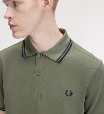 Fred Perry Polo Twin Tipped verde laurel