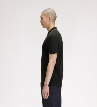 Fred Perry Polo Twin Tipped verde-noite