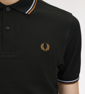 Fred Perry Polo Twin Tipped verde-noite