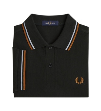 Fred Perry Polo Twin Tipped verde-noite