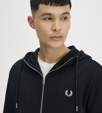 Fred Perry Sweat à capuche zippé noir