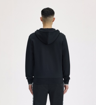 Fred Perry Sweat à capuche zippé noir
