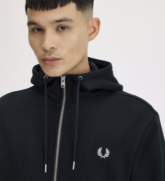 Fred Perry Sweat à capuche zippé noir