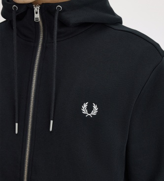 Fred Perry Sweat à capuche zippé noir
