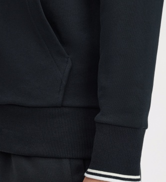Fred Perry Sweat à capuche zippé noir