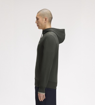 Fred Perry Sweat à capuche zippé vert