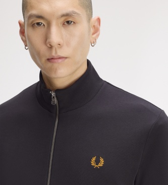 Fred Perry Sweat à capuche zippé gris