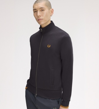 Fred Perry Sweat à capuche zippé gris
