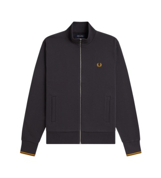 Fred Perry Sweat à capuche zippé gris