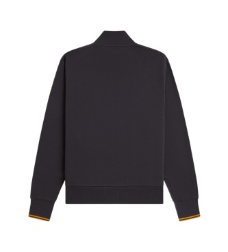 Fred Perry Sweat à capuche zippé gris